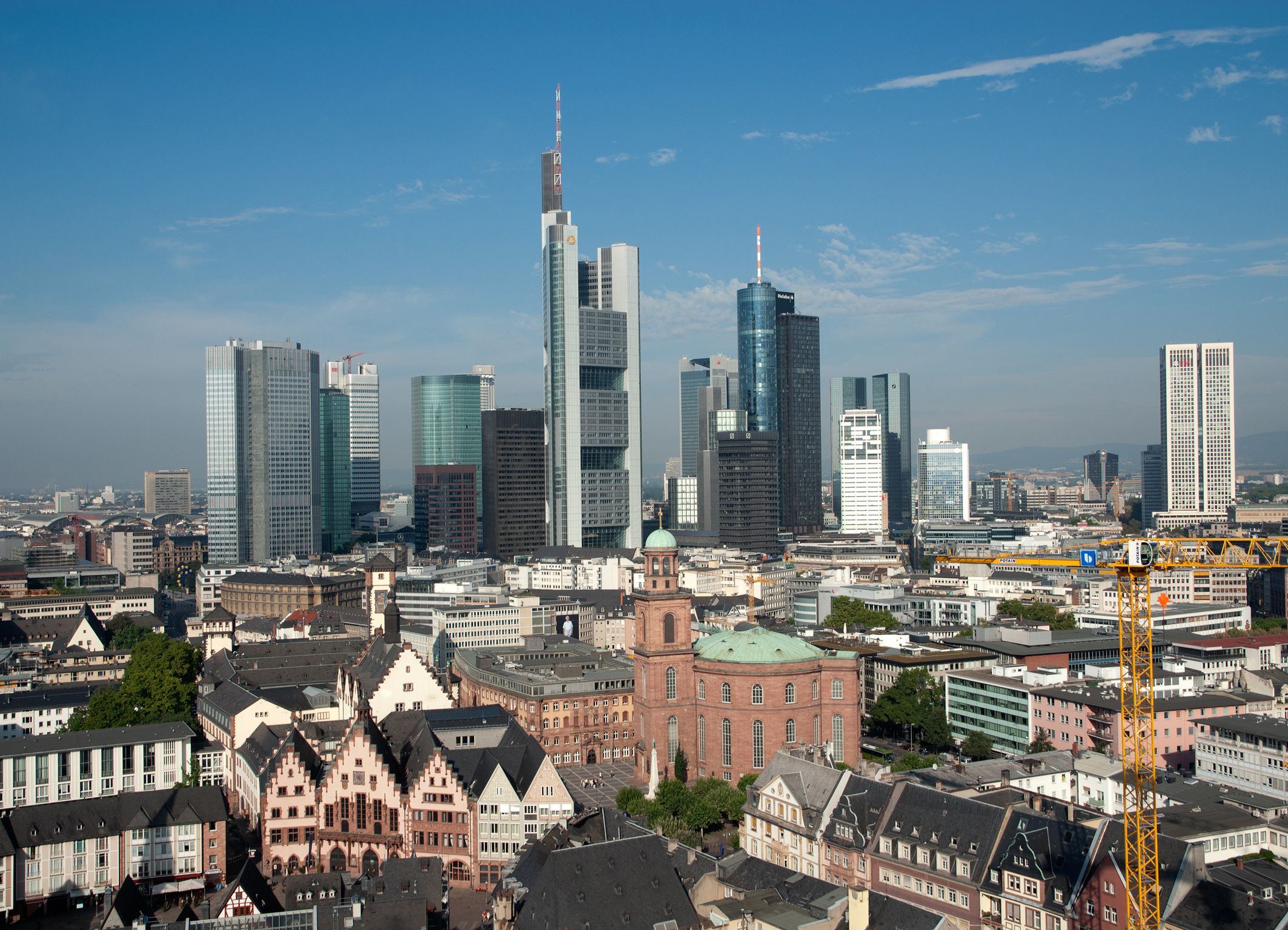 Városkép Frankfurtban, Németországban