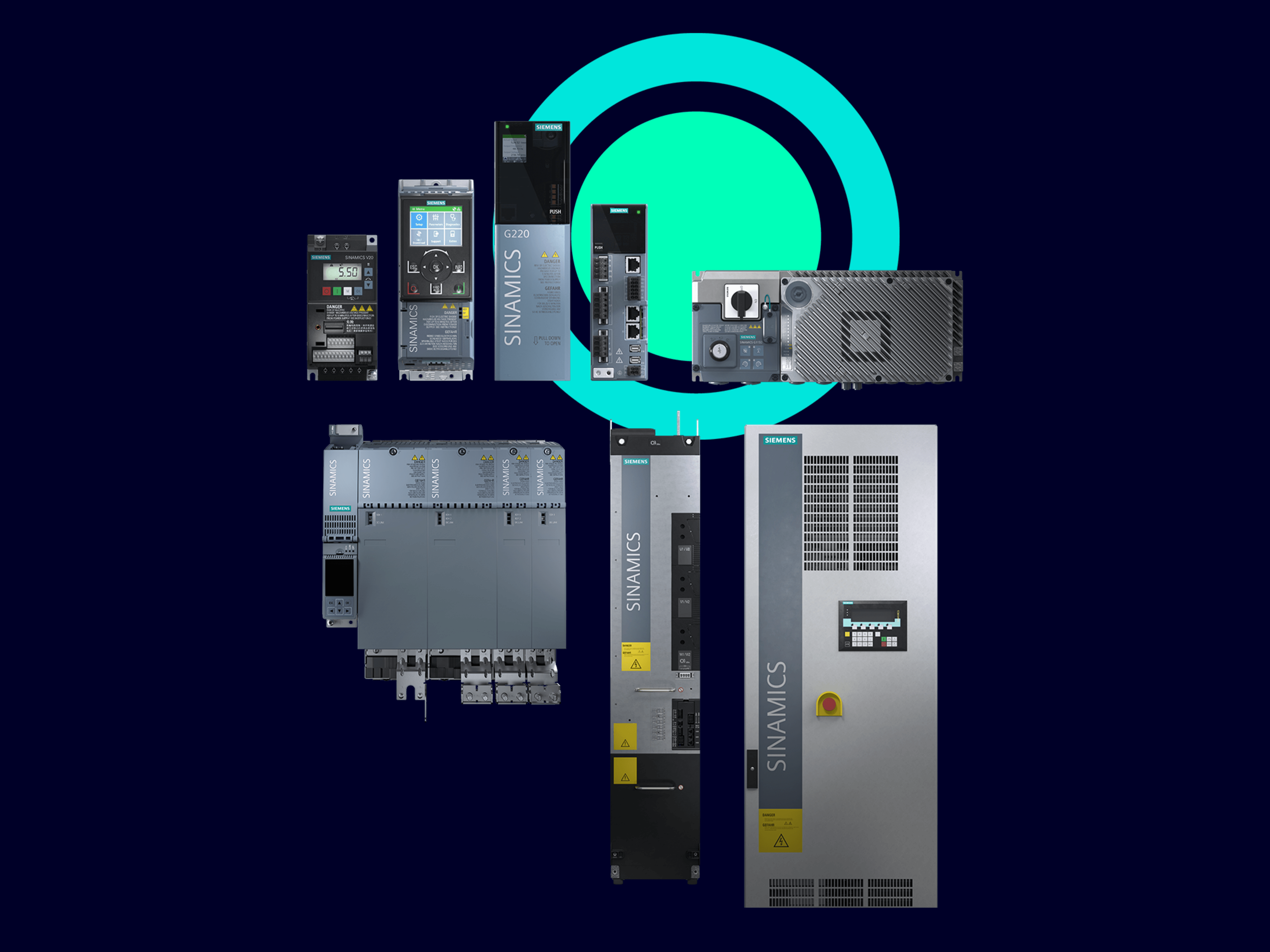 SINAMICS variable frequency drives for improved energy efficiency.
