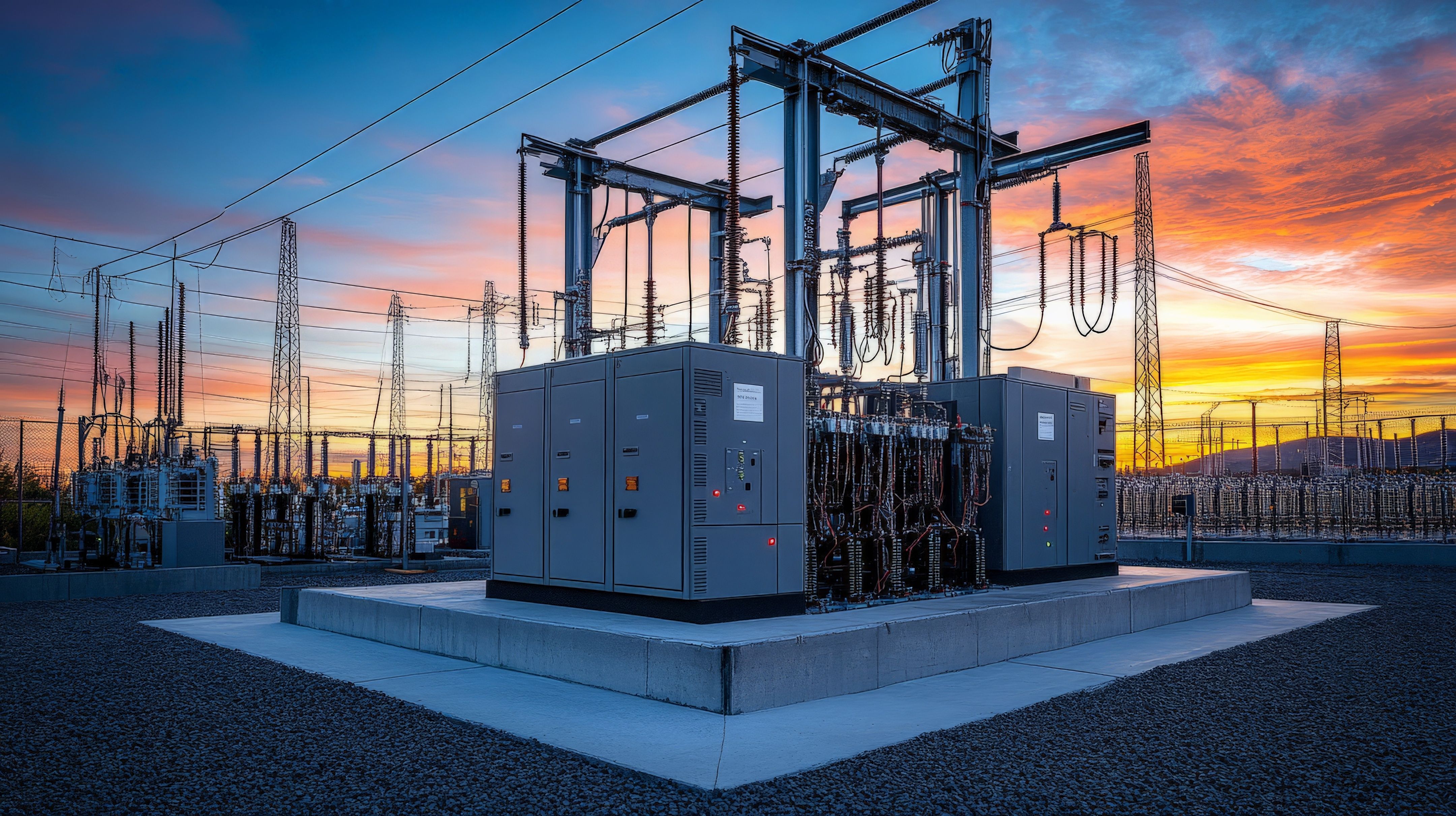 Transformer at sunset