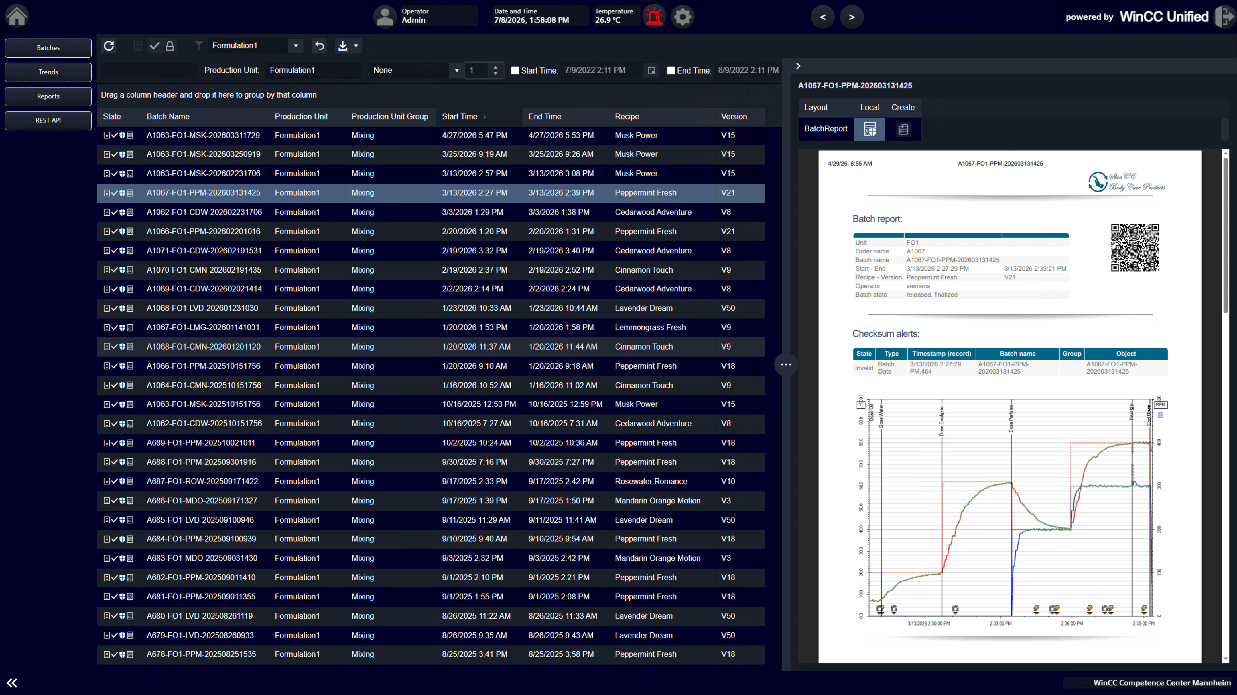 PM-QUALITY: Batch based archiving and reporting | Siemens
