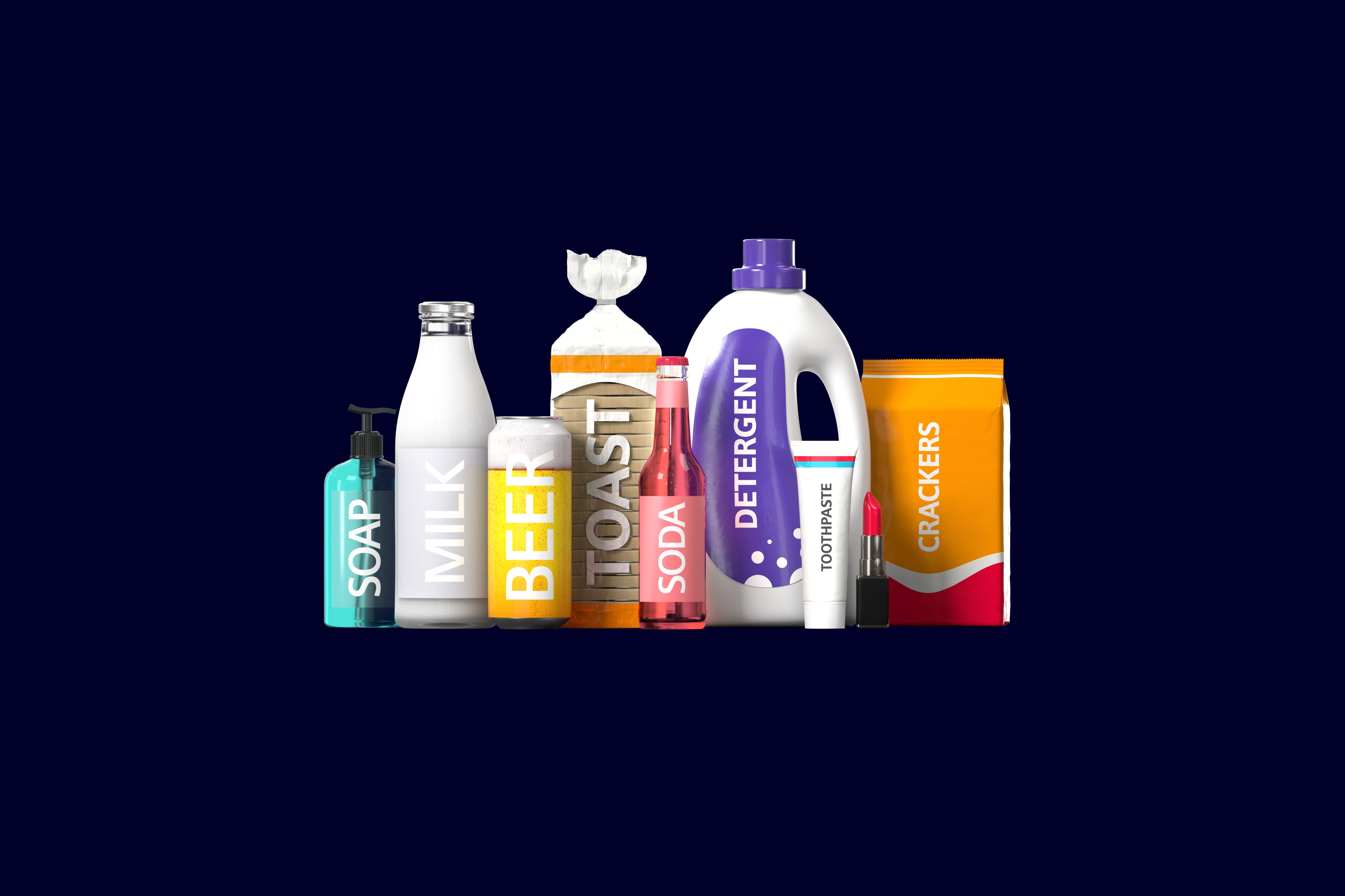 F&B Visual various consumer packed goods
