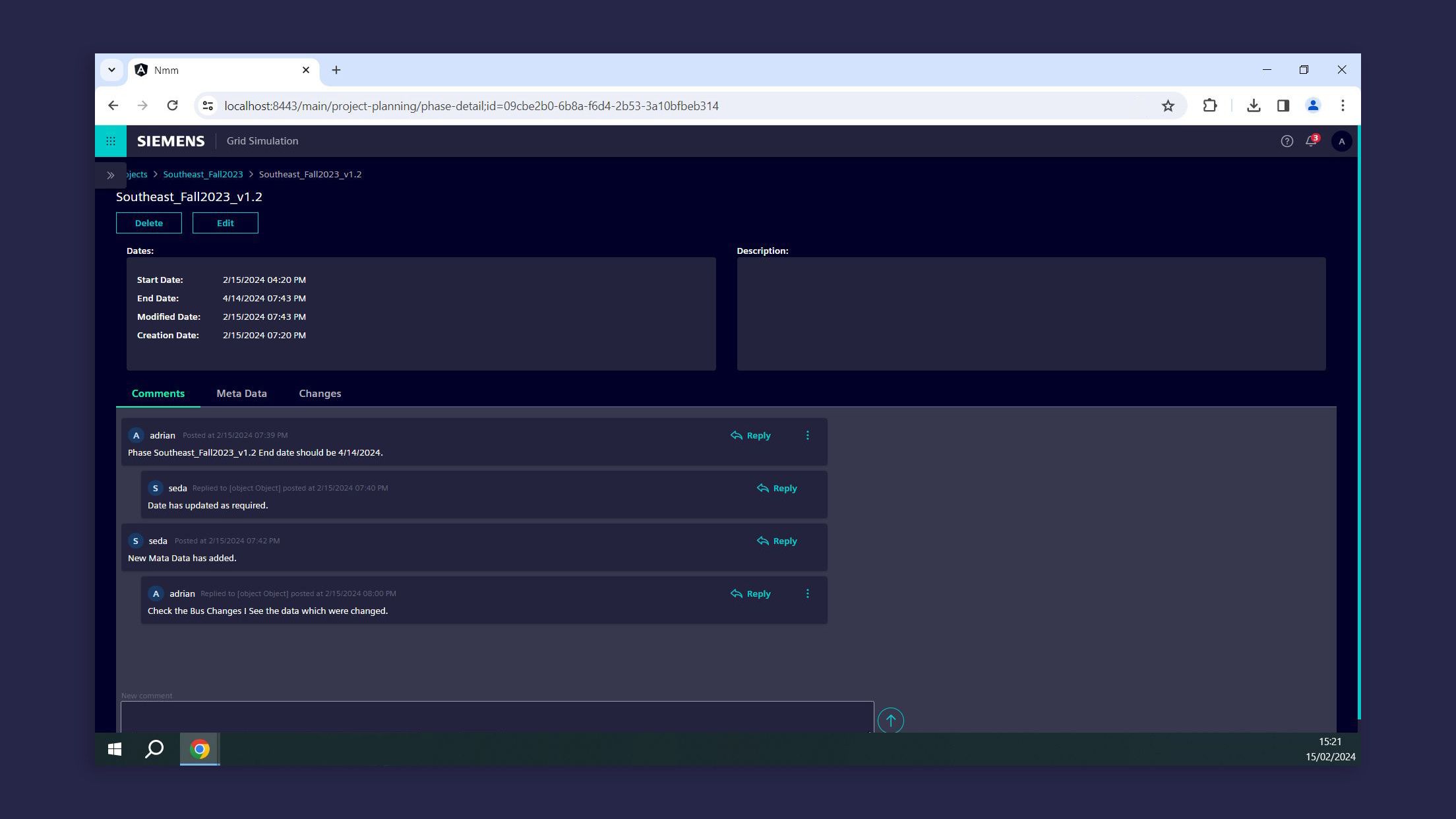 Network Model Manager: Collaboration (Screenshot)