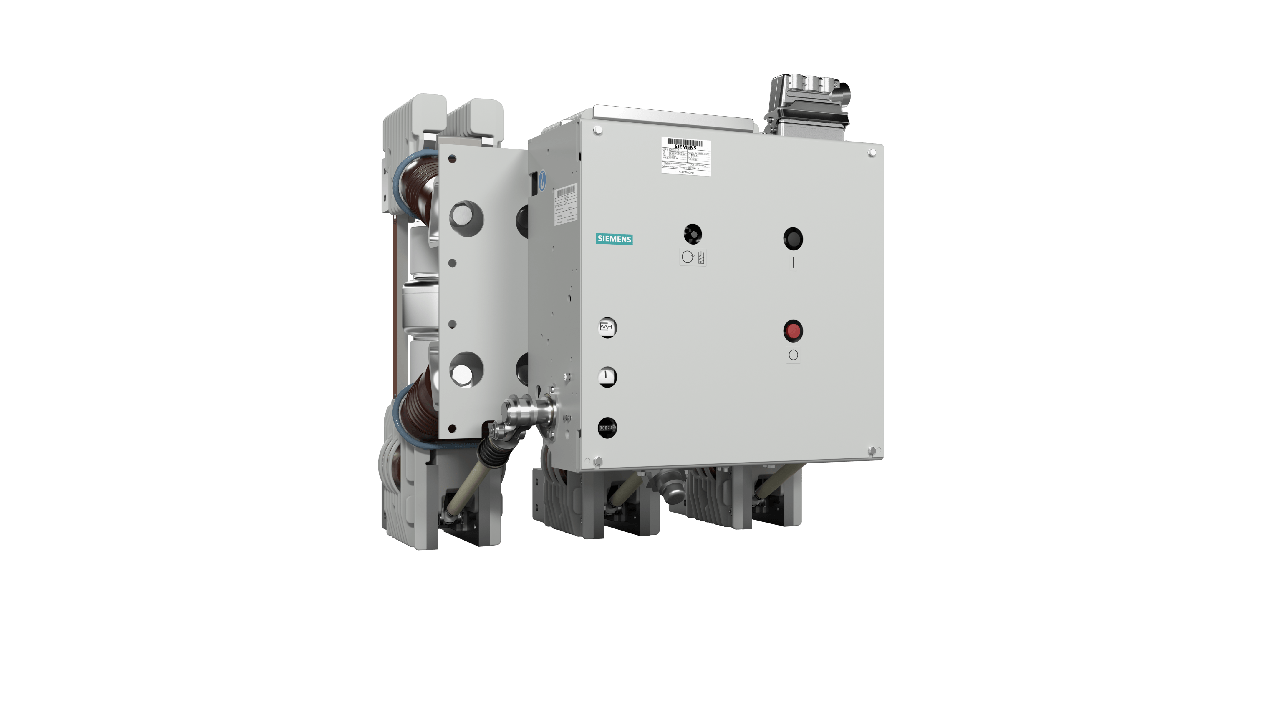 Disjuntor a vácuo de média tensão para altas correntes - 3AH33 até 40,5 kV - frontal