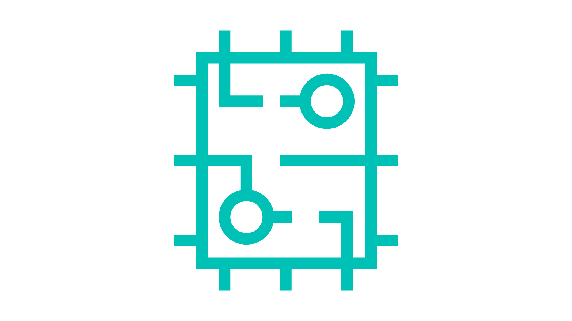Pictogram voor geïntegreerde schakelingen, industriële en vermogenselektronica