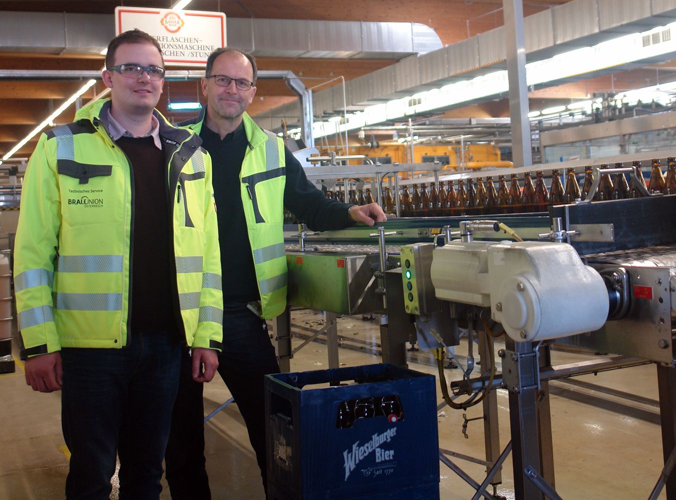 Teamet ved Brau Union: prosjektleder ingeniør Johann Hölzl og MSc Michael Steiger, teknisk tjeneste