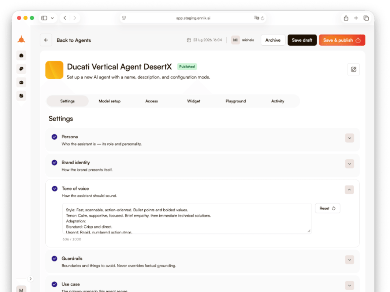 Agent Setup