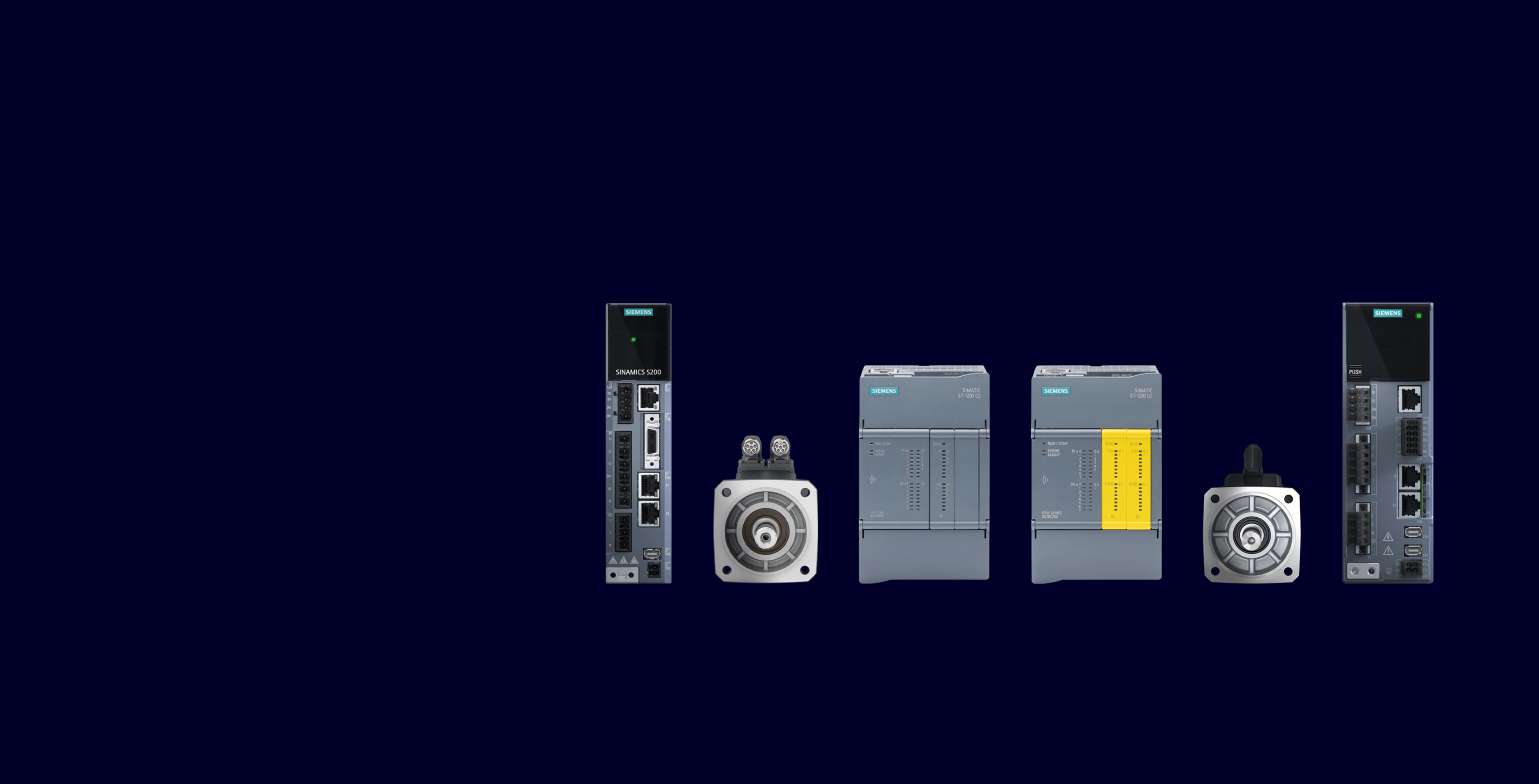 Showing a basic Automation System with SINAMICS S200/S210 and SIMATIC S7 1200-G2