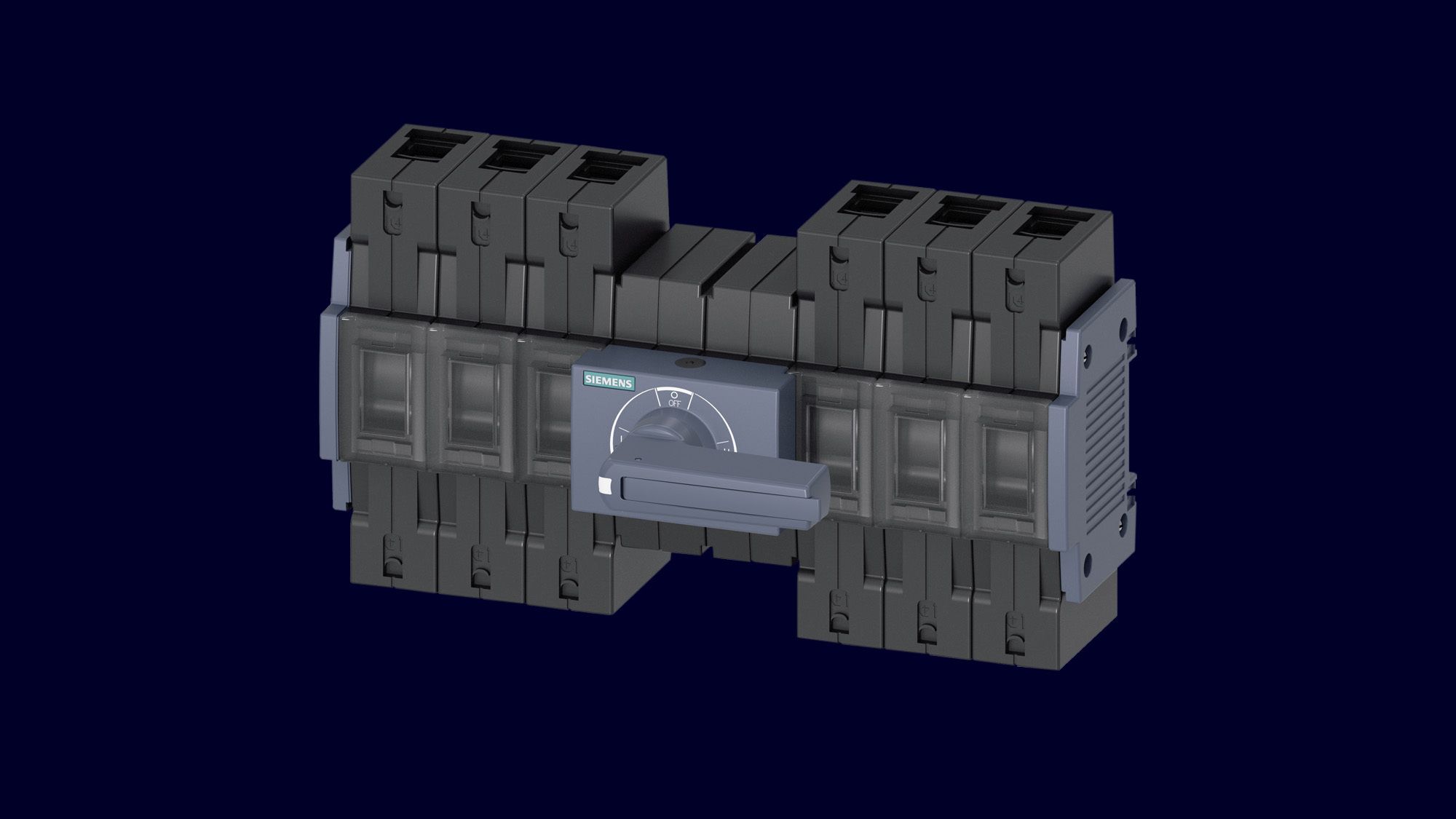 Rendering of a 3KC transfer switching device. 