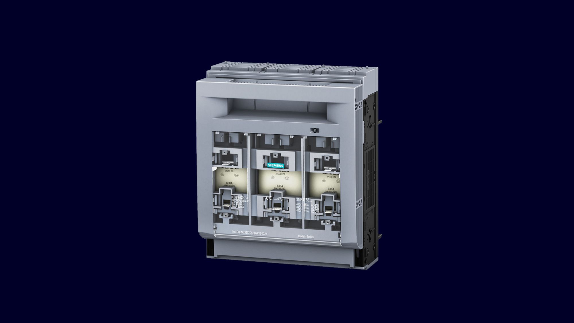 Rendering of a 3NP fuse switch disconnector
