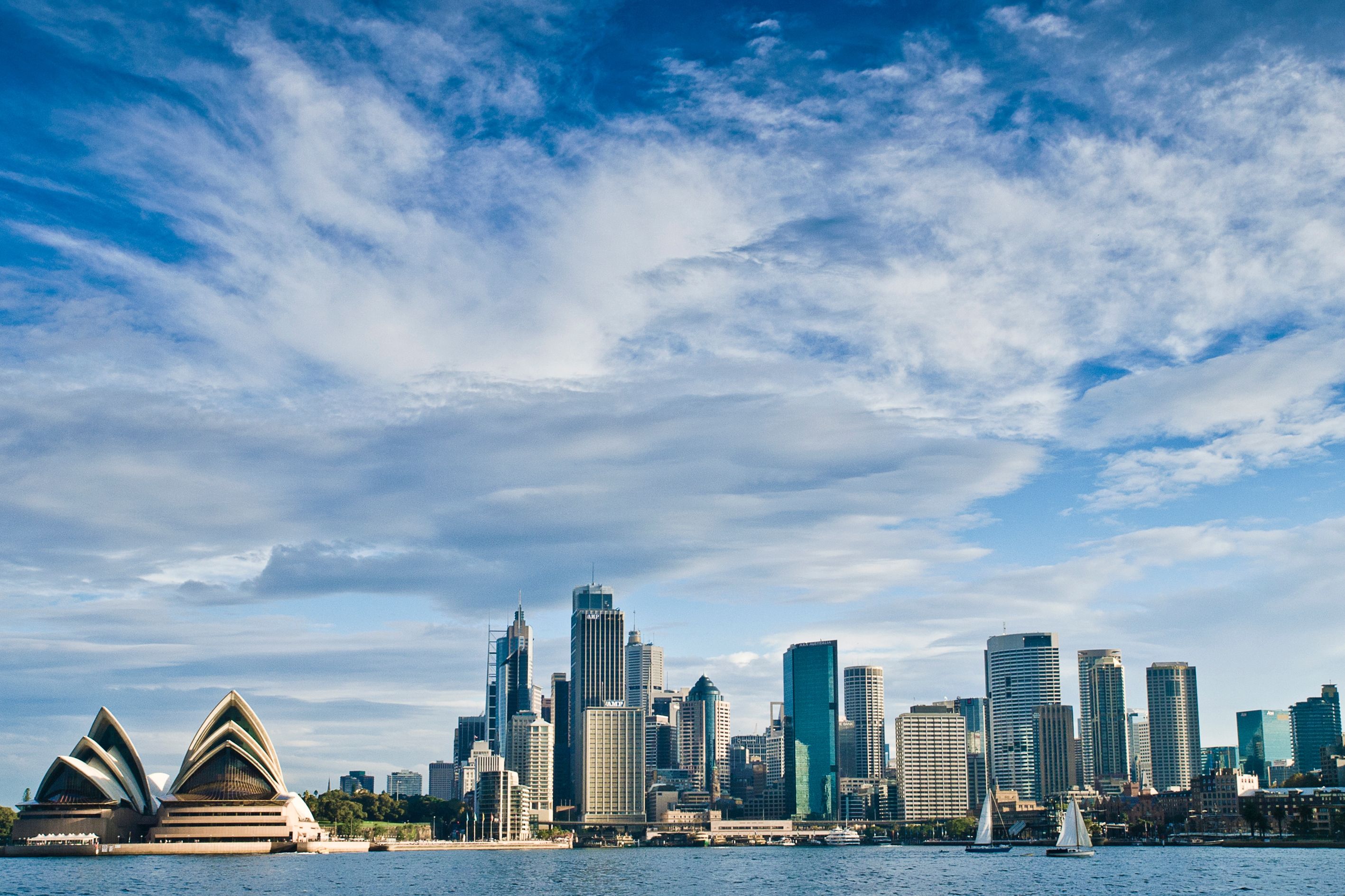 Város látképe a Sydney-i Operaházal, Sydney, Ausztrália