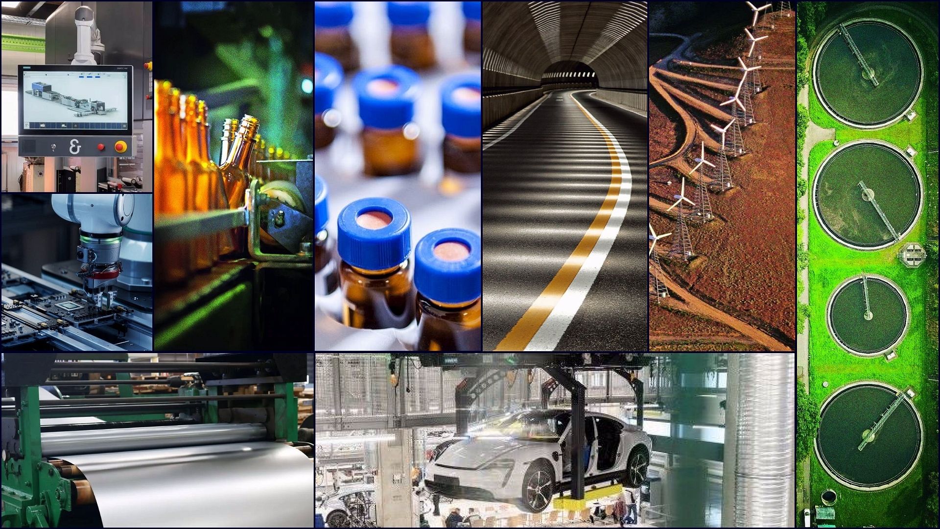 Standardized solutions for Machinery, Electronics, Food & Beverage, Metals & Mining, Pharma & Biotech, Automotive, Tire