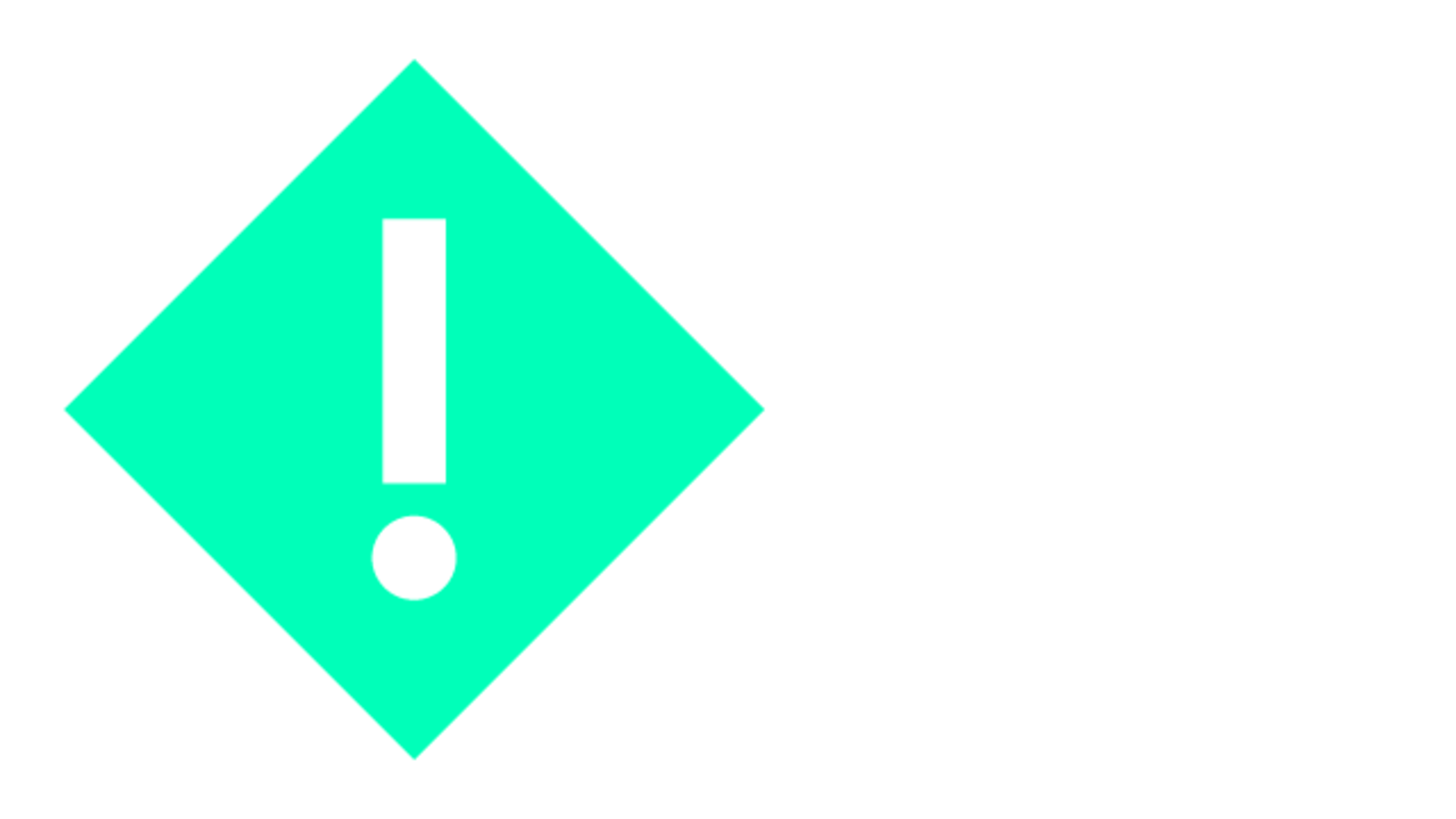 Icon with an exclamation mark representing False alarms and operational disruption