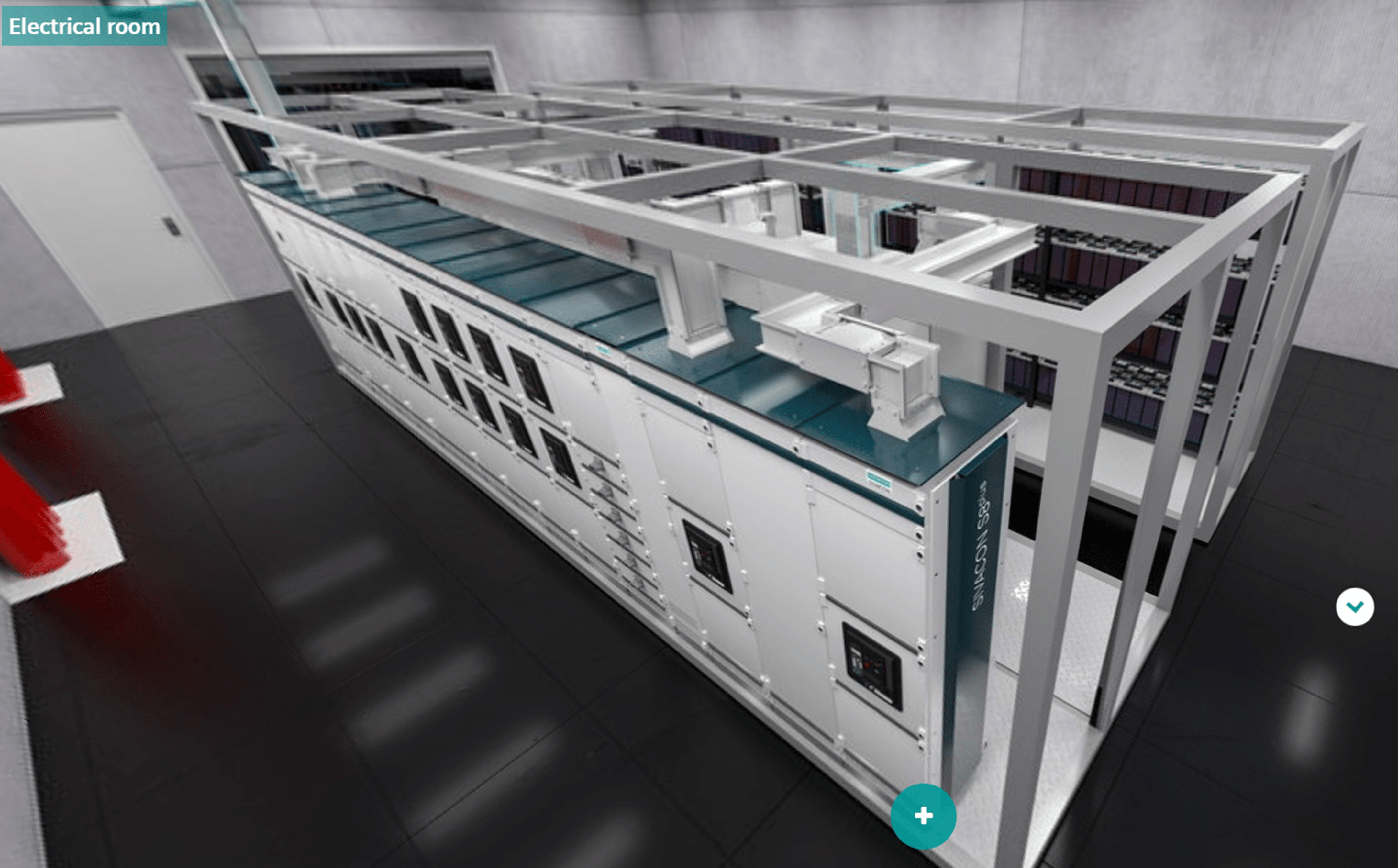 Wizualny klucz aplikacji VR Centrum danych