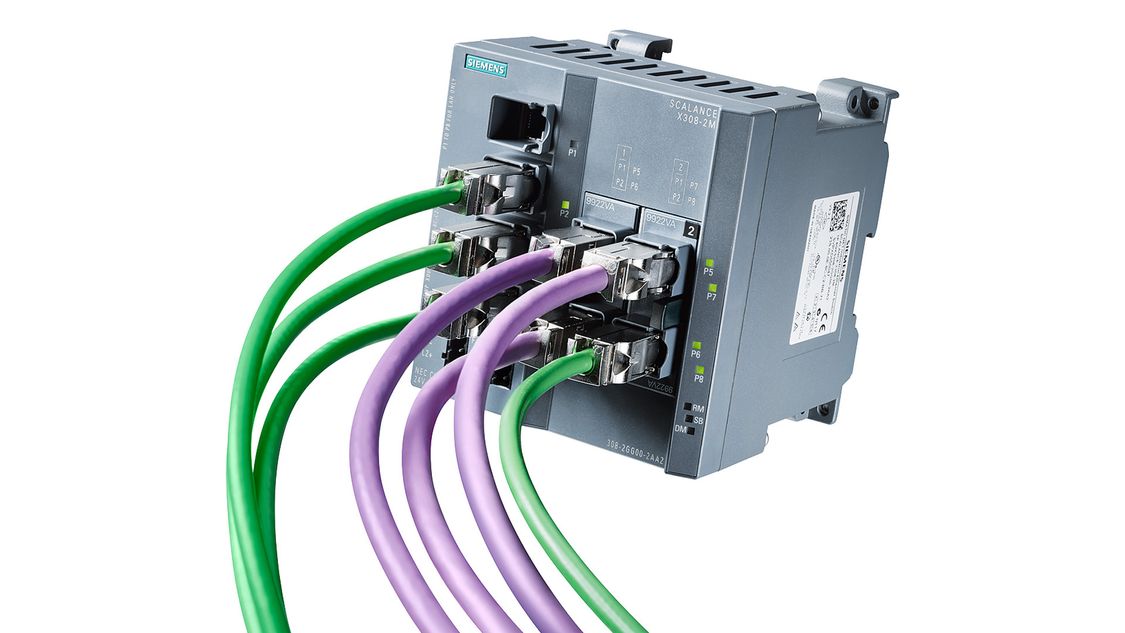 The compact SCALANCE X-300 Industrial Ethernet switch