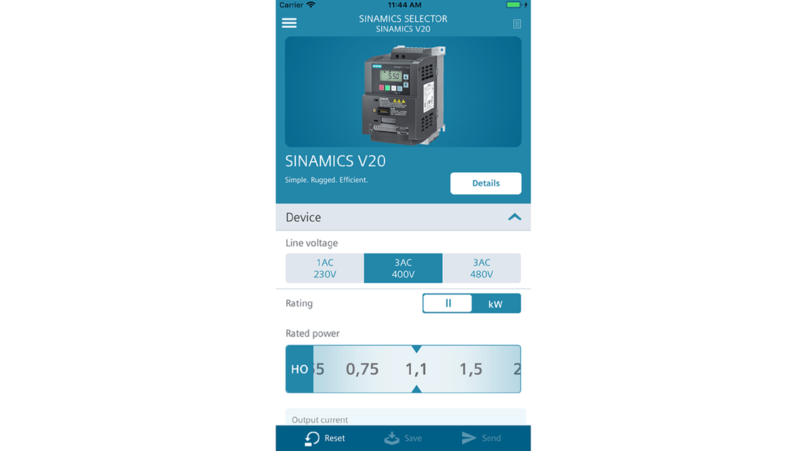 Keyvisual - SINAMICS Selector - SINAMICS V20