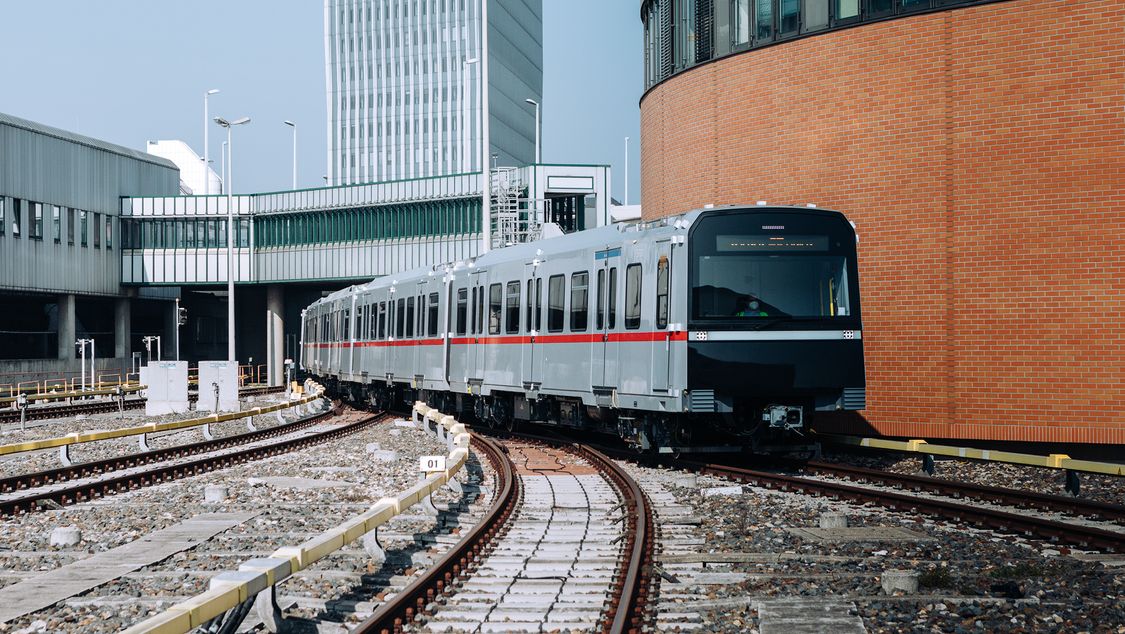 Bild eines X-Wagen Metro-Zugs von Siemens Mobility. 