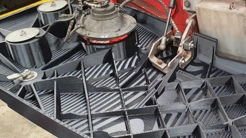3D-printed train fairing parts for KVB