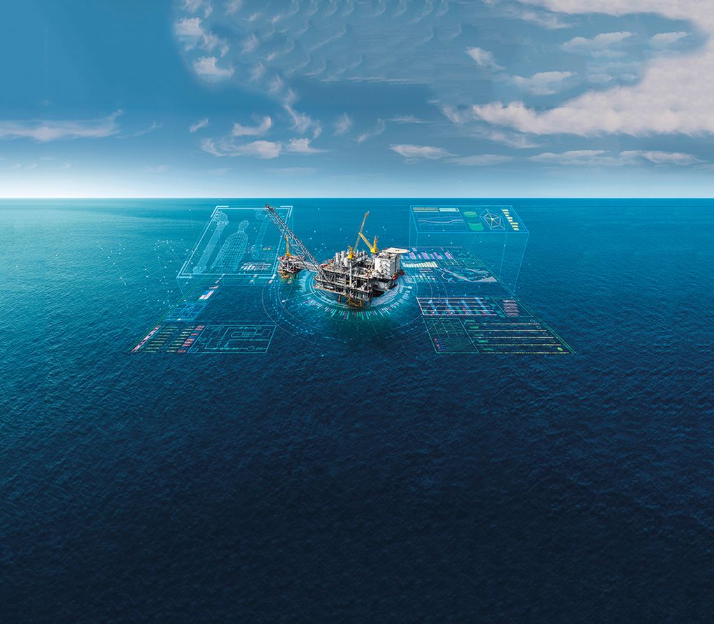 Das Bild zeigt die Topsides 4.0 Digitale Lebenszyklus-Lösung in der Offshore-Produktion.