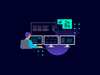 Infographic showing monitoring and analyzing of the power quality of a battery manufacturing giga factory. Monitor and analyze the power quality of battery manufacturing giga factories.