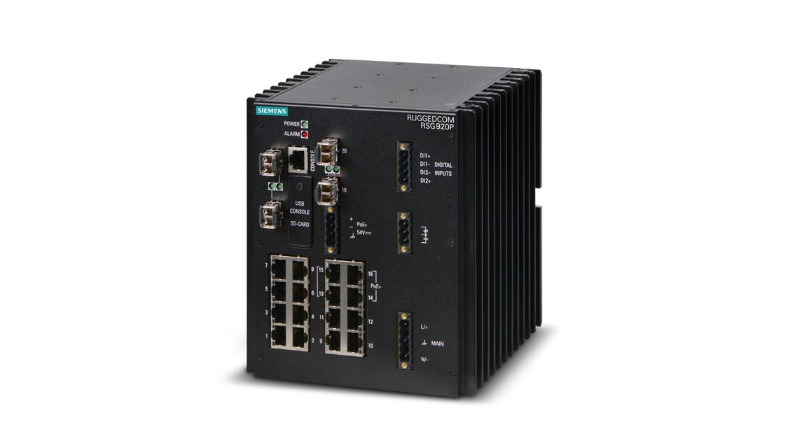 RUGGEDCOM RSG920P rugged, high-density, small form factor Layer 2 switch
