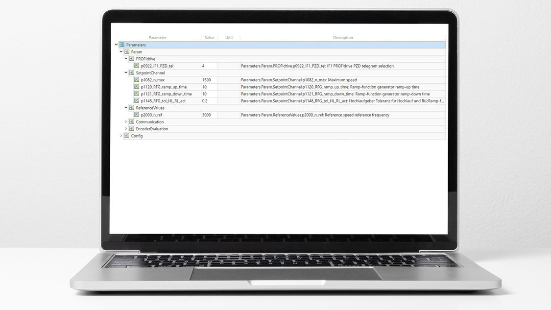 Software screenshot of SINAMICS DriveSim Basic with FMU files