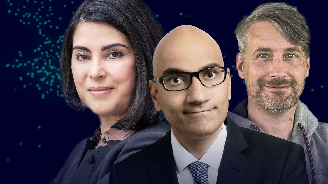 Cover image for the cybersecurity for trains podcast with the faces of the three presenters 