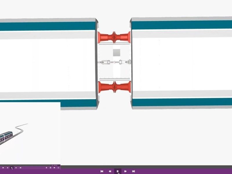 Train and mechanical diagram