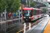Calgary Transit Light Rail Vehicle on a rainy day