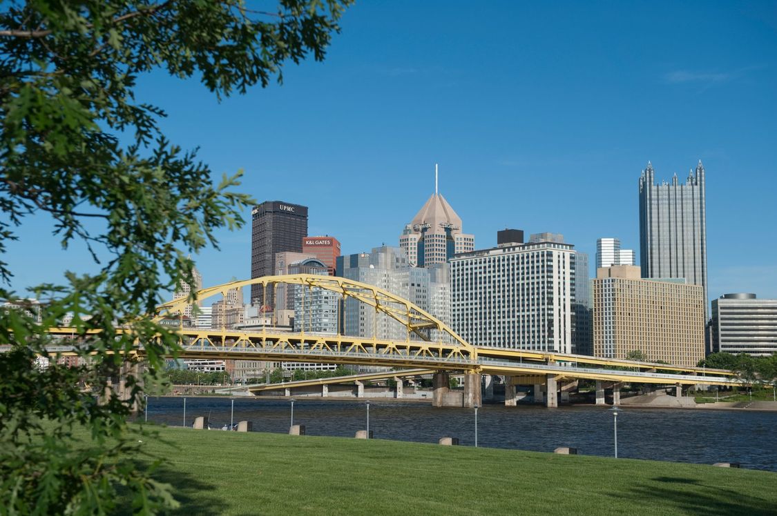 Bridge and high rises in Pittsburgh