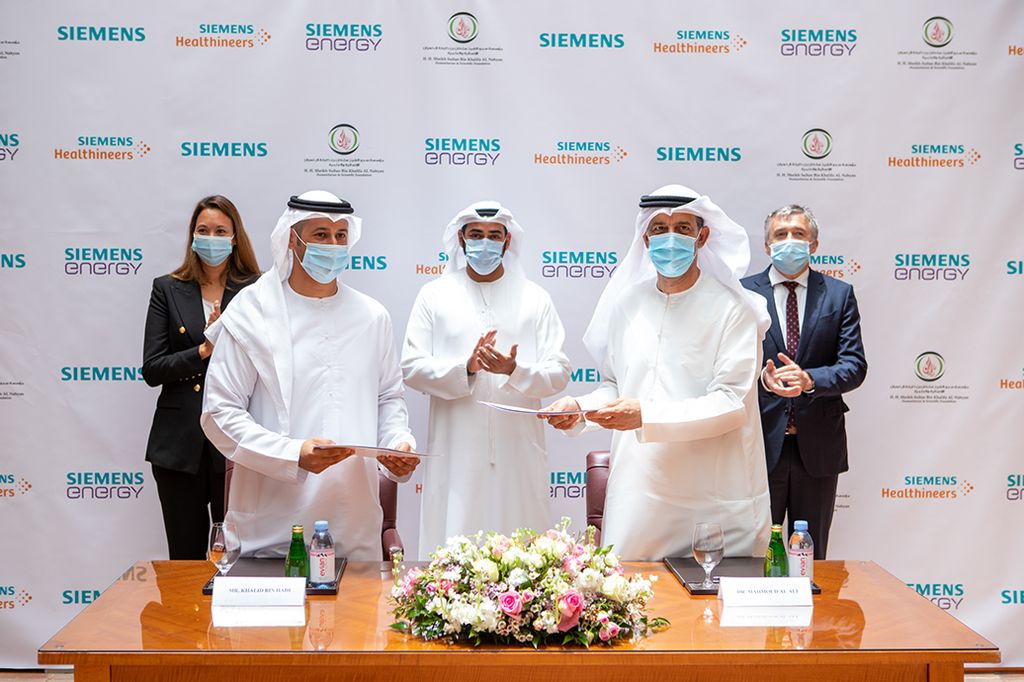 Siemens Contributes Dh430,000 to H.H. Sheikh Sultan Bin Khalifa Al Nahyan Humanitarian & Scientific Foundation