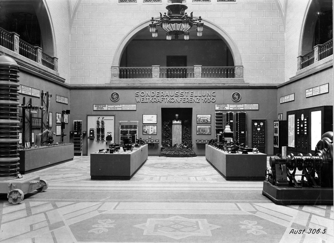Exhibition in the main administration building, 1930