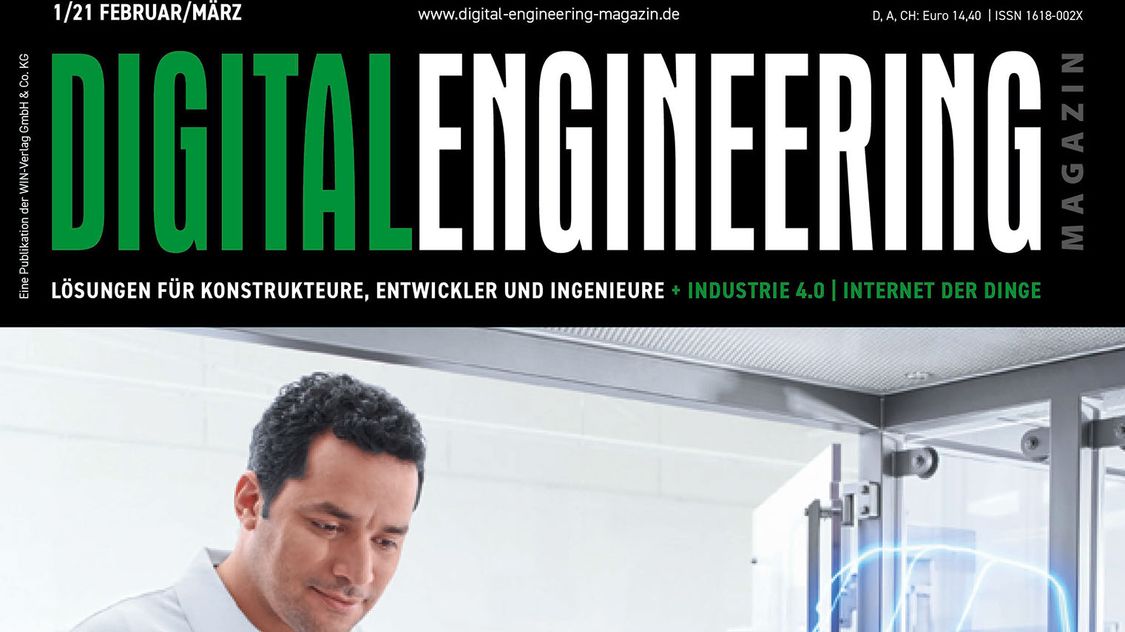 Titelseite Digital Engineering 2021 mit SIMATIC Robot Integrator.