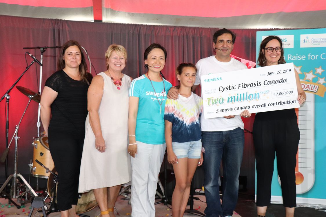 Cystic fibrosis donation ceremony
