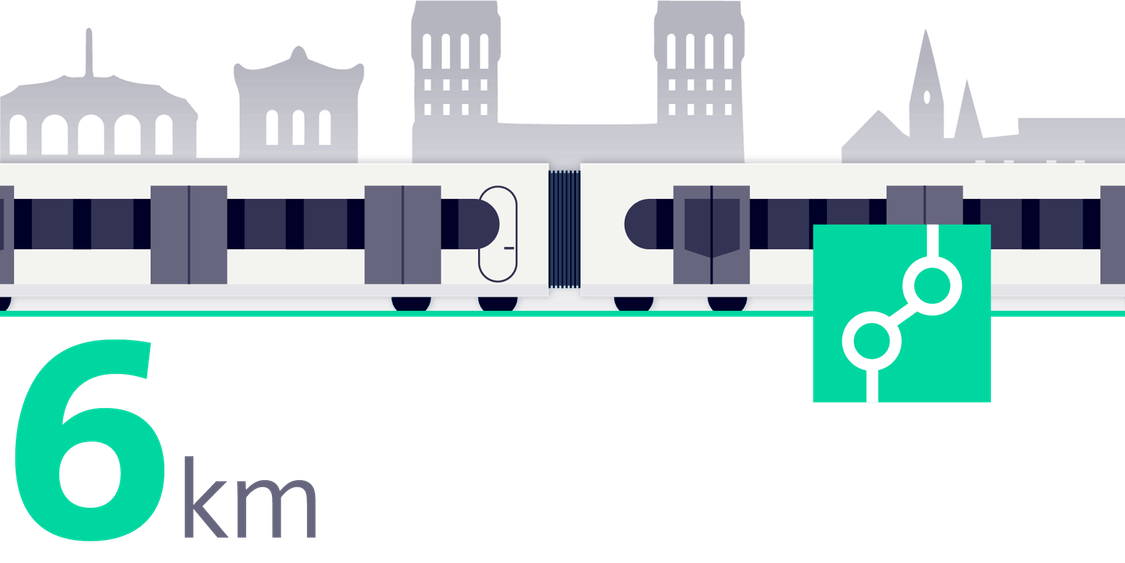 The update of the metro in Oslo performed by Siemens Mobility comprised 6 km of new track plus 88 km of refurbished tracks.
