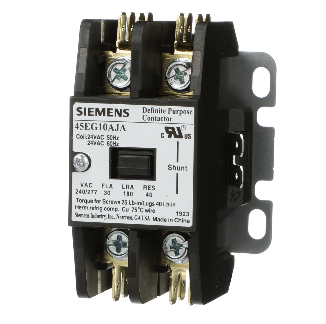 Siemens Furnas 44DA3EAFX81 Magnetic Definite Purpose Contactor 3 Pole 120V 