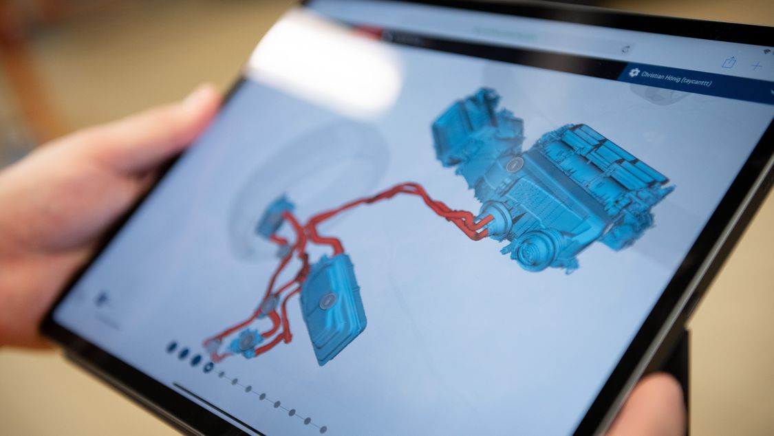 Auch Informationen zum komplexen Thermomanagement im Porsche Taycan werden über PARiS visualisiert