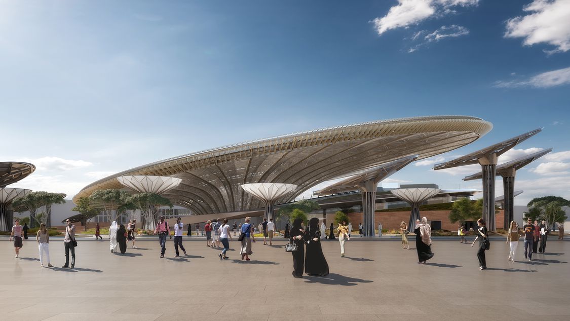 Le Sustainability Pavilion : une vitrine du smart building sur le site de l'Expo 2020 à Dubaï.