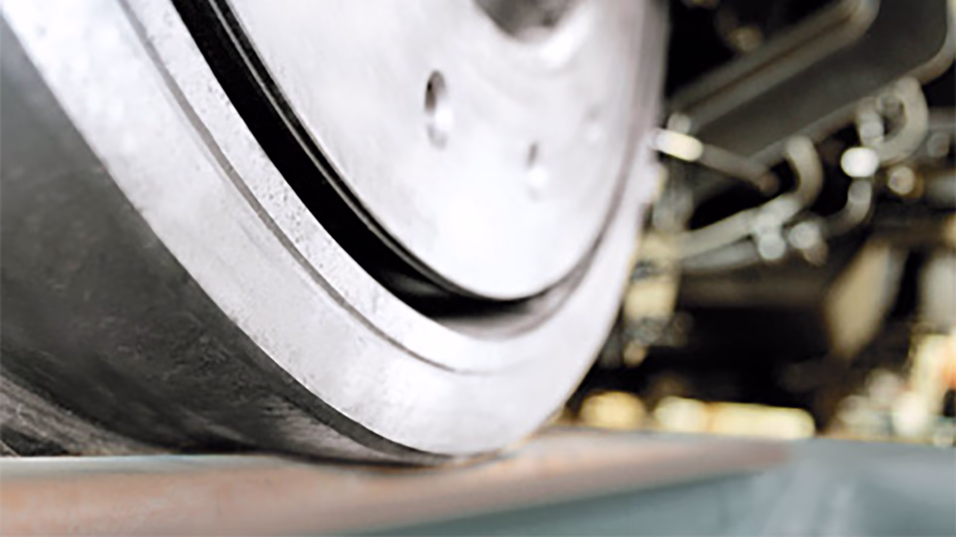 A close-up of a wheel of a Vectron X locomotive. Siemens Mobility Vectron X traction