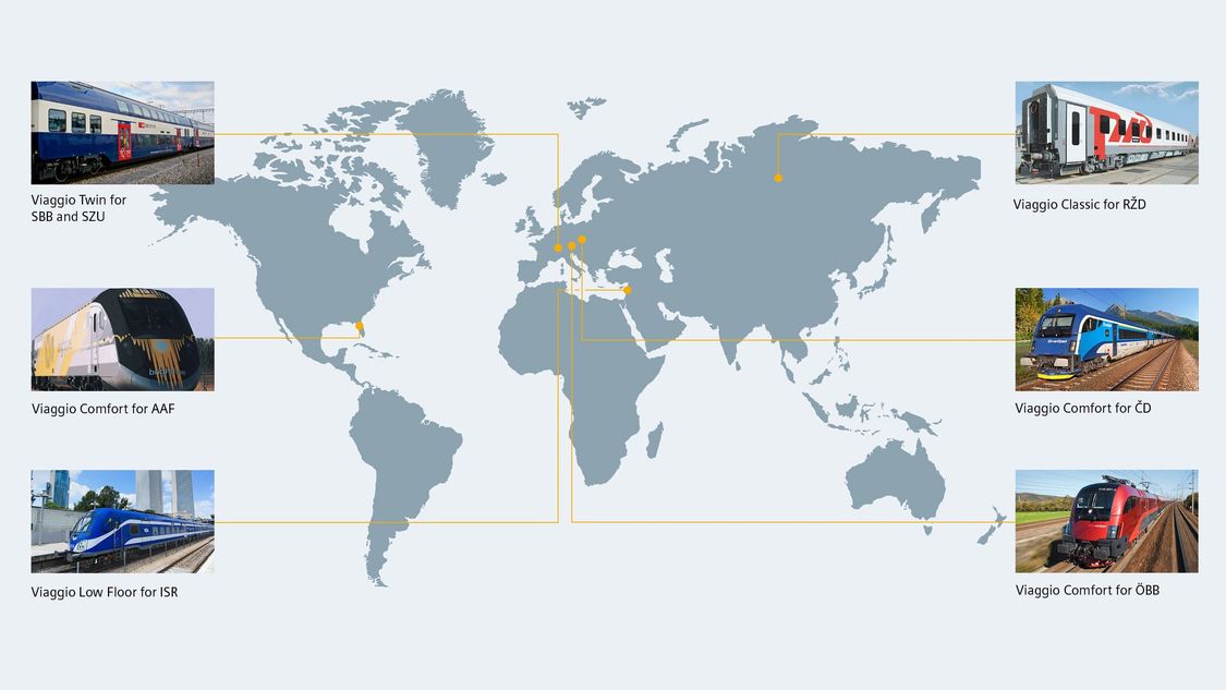 Worldmap of Viaggio Highlight-Projects 