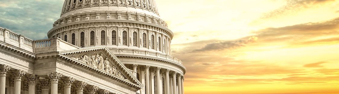 United States Capitol at sunset