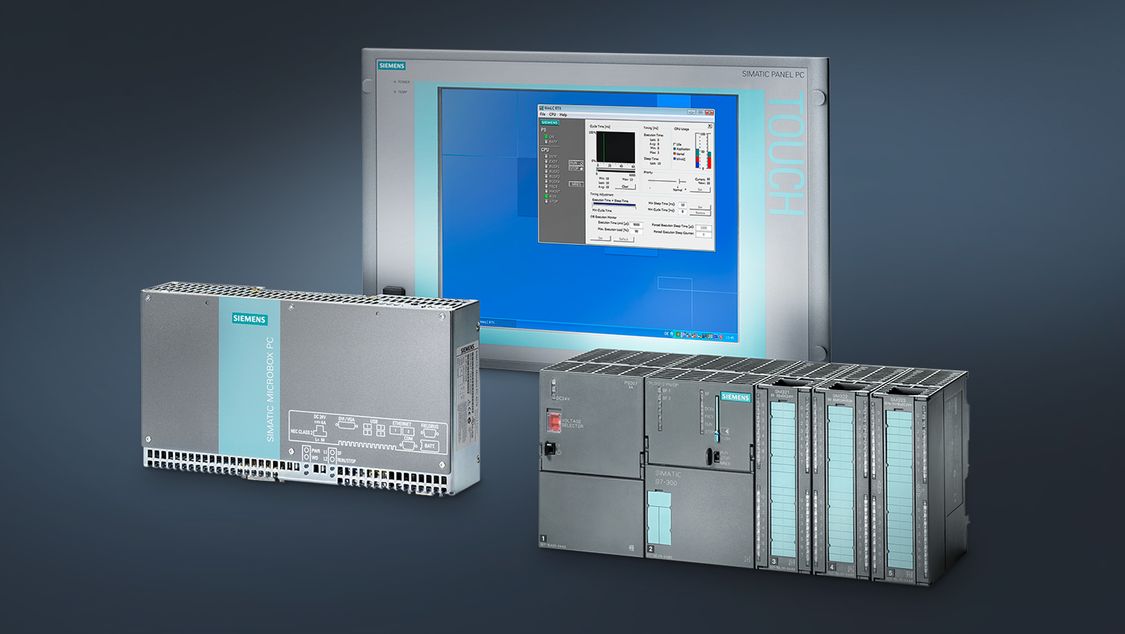 Übersichtsbild von Siemens Klassik Produkten wie Panel und CPU