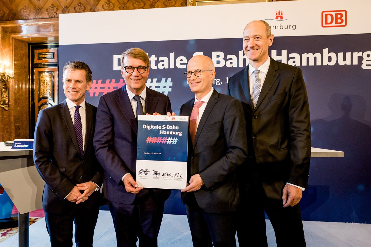 Deutsche Bahn and Siemens develop digitalized operation of the Hamburg S-Bahn