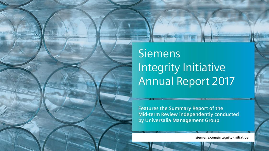 Iniciativa de integridad de Siemens - Informe anual 2017