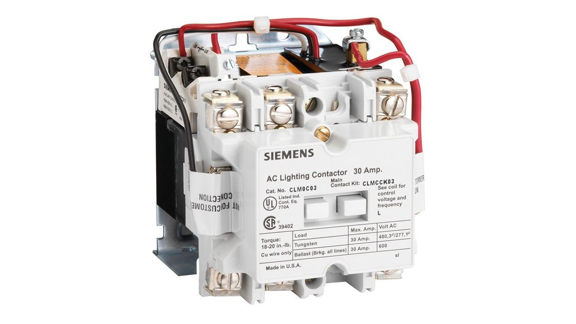 6 Pole Lighting Contactor- LC3 20 Amp Siemens CLM1BO6120 