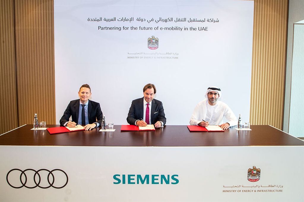 UAE Ministry of Energy and Infrastructure, Audi and Siemens agree to ...
