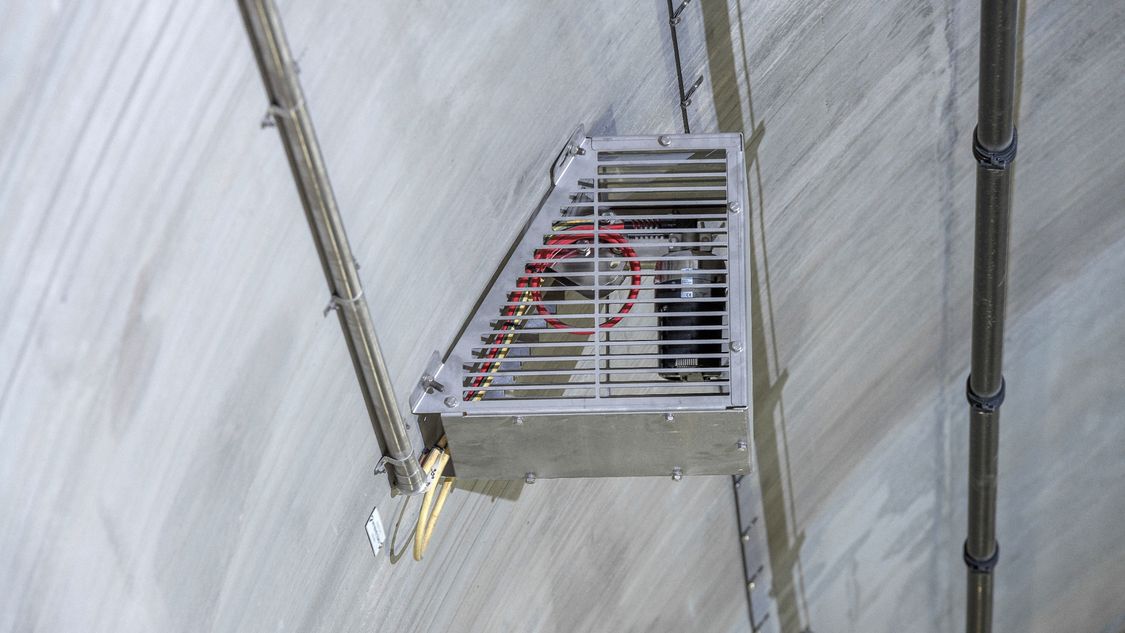 Specially designed cages protect the fire protection system