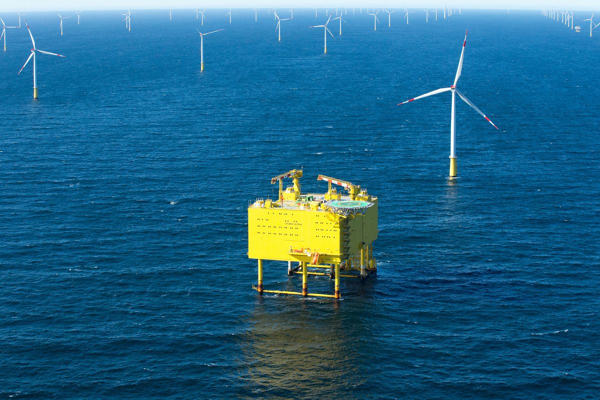 Siemens hat erste Offshore-Plattform in der Nordsee installiert