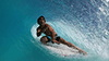 Surfer under a barrel wave at SURFLOCH