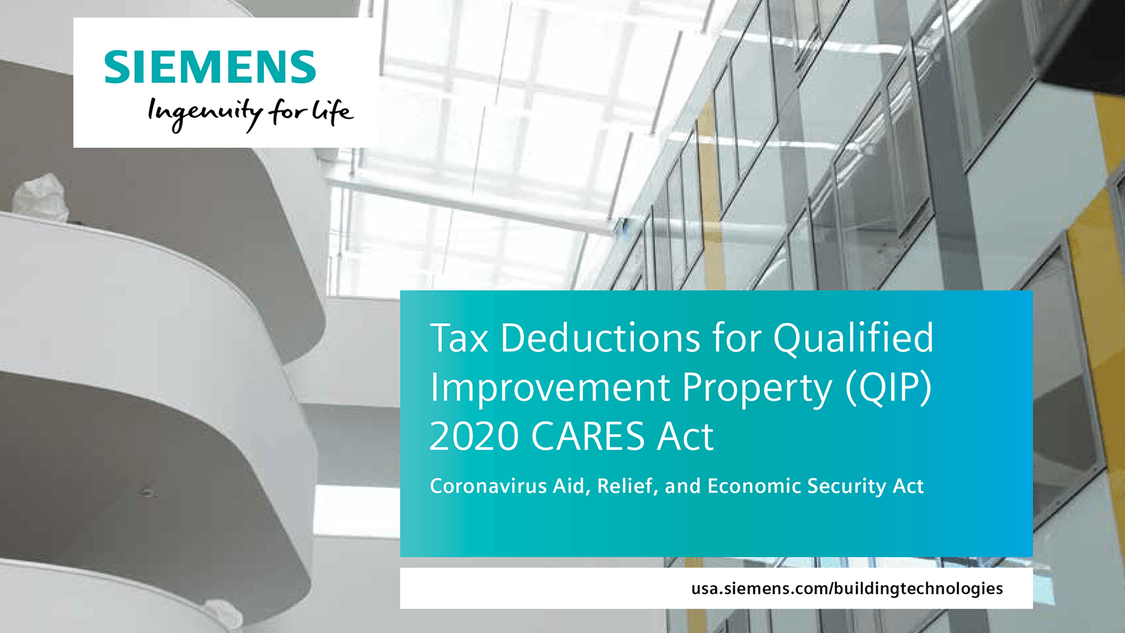 Image of Tax Deductions for Qualified Improvement Property (QIP) flyer