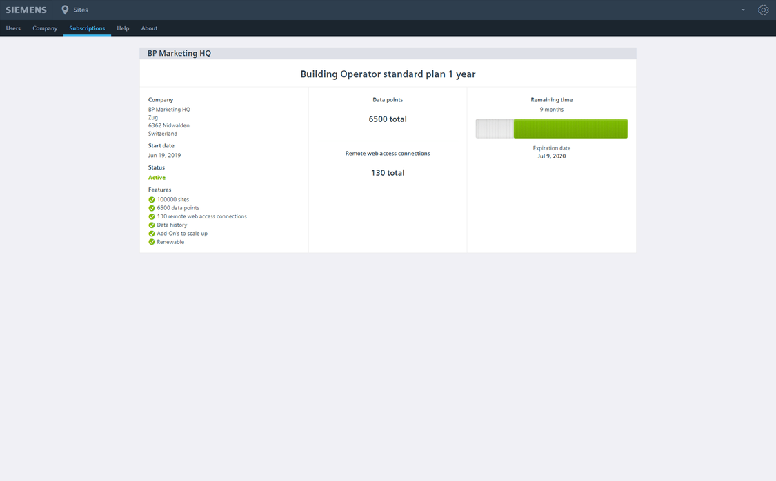 Building Operator flexibility allows to expand the amount of user conneted or site in full autonomy.